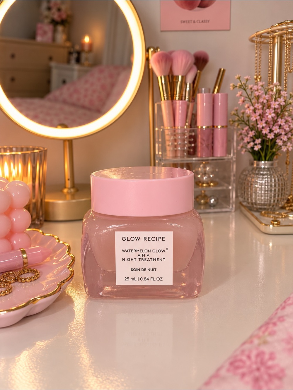 Glow Recipe Watermelon Glow Night Treatment - Soft Pink Jar